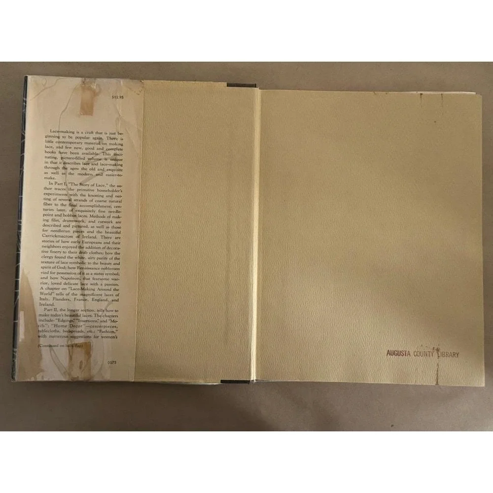 Harper & Row Handmade Lace & Patterns Hardcover 1975 First Edition Black/Grey